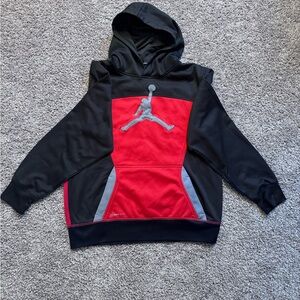 Jordan Kids Black and Red Hoodie with Gray Accents